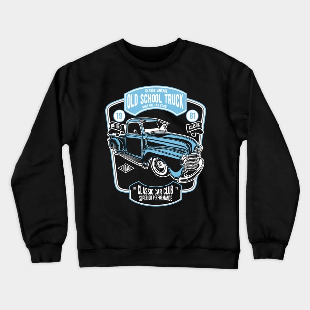 Old School truck Crewneck Sweatshirt by Teefold